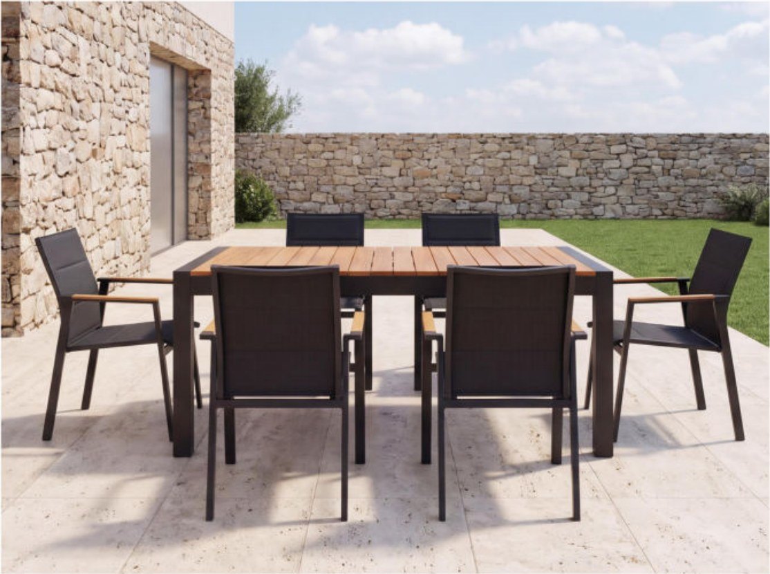 Aluminium Stackable Dining Set – 8 Seater — view 2