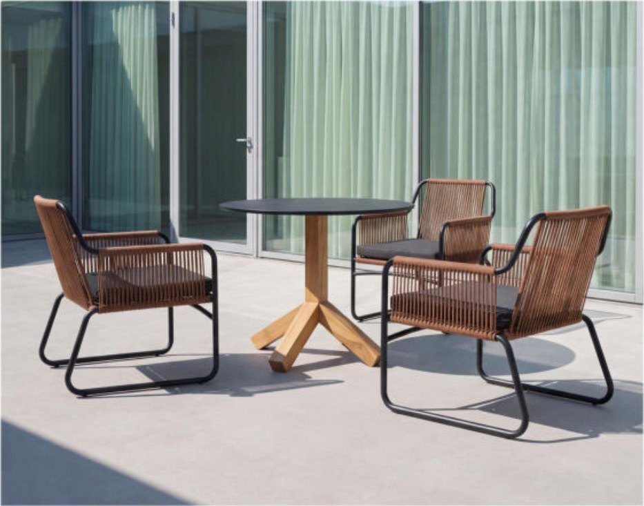 Aluminium Cafe Bistro Set – 2 Seater — view 2