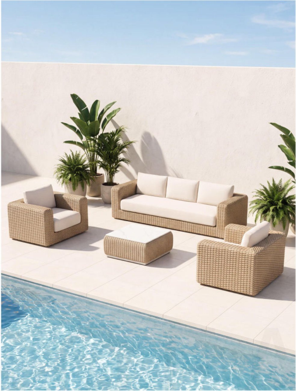 Flat-Weave Aluminium Modular Sofa