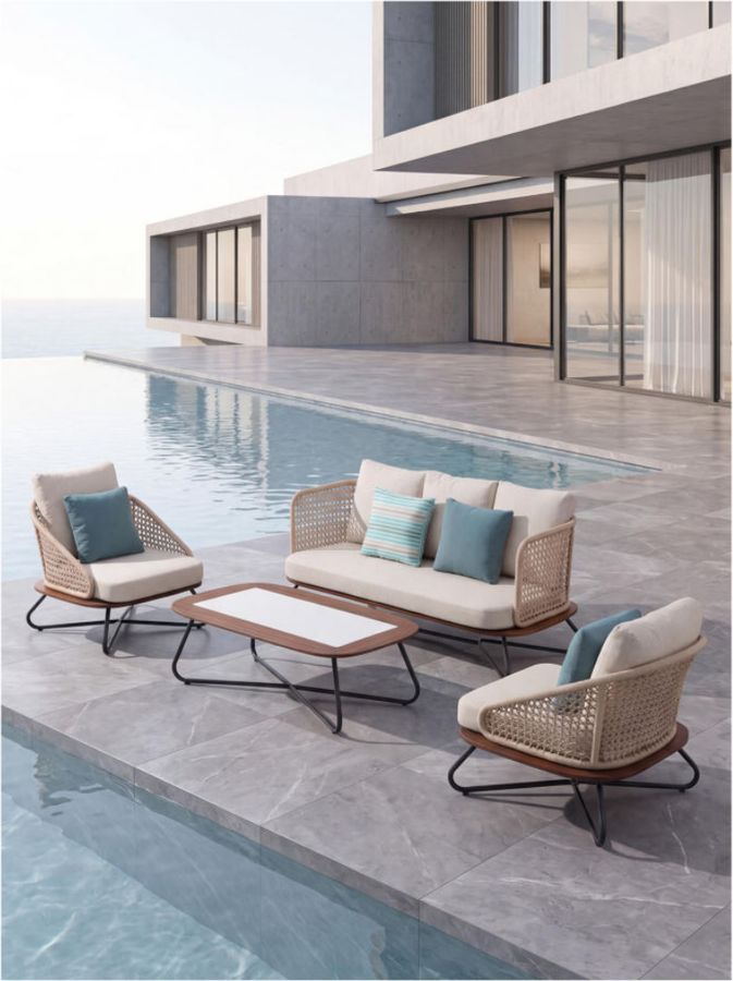 Teak Sofa Set – 09