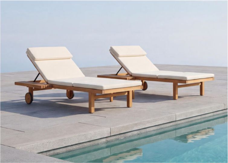 Teak Sun Lounger – 01 — view 2
