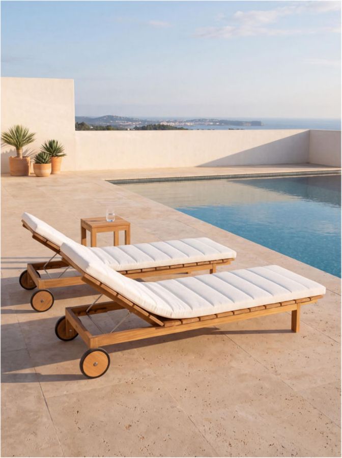 Teak Sun Lounger – 03