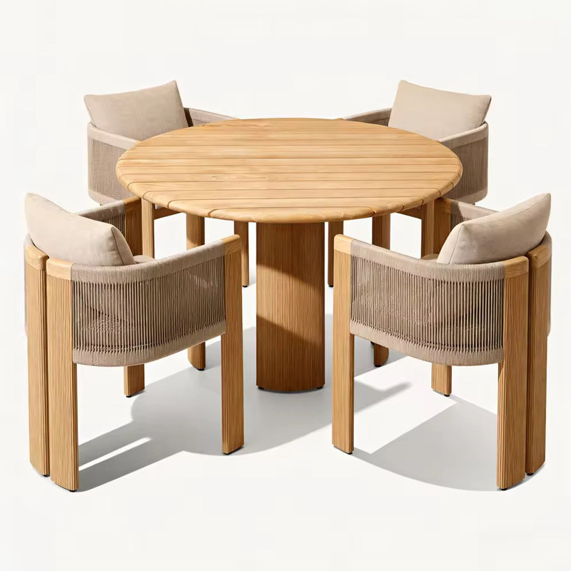 Nordic Rope-Woven Dining Set – 4 Seater — view 2