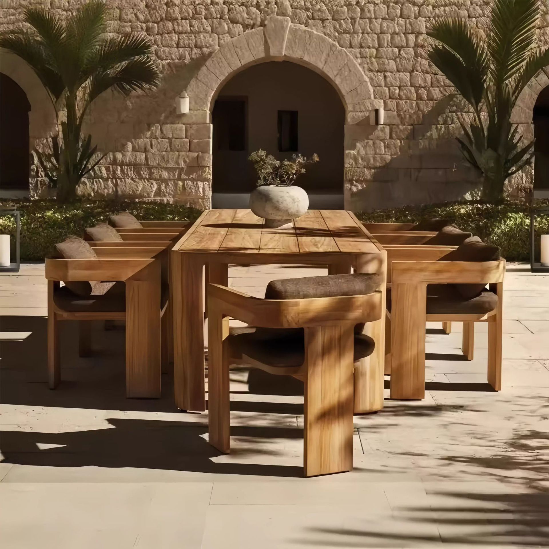Hotel Teak Dining Set – 6 Seater — view 2