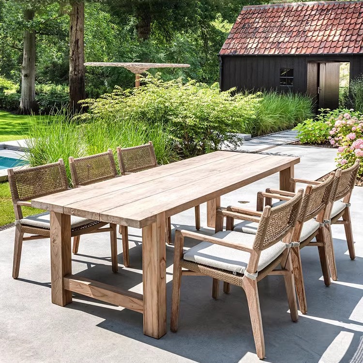 Teak Garden Dining Combo – 8 Seater