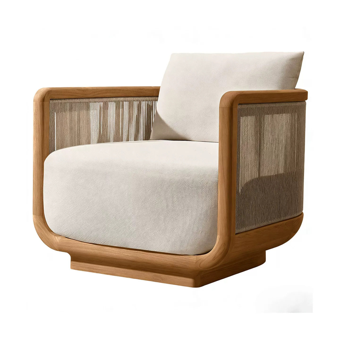 Designer Teak Sofa & Coffee Table Set — view 3