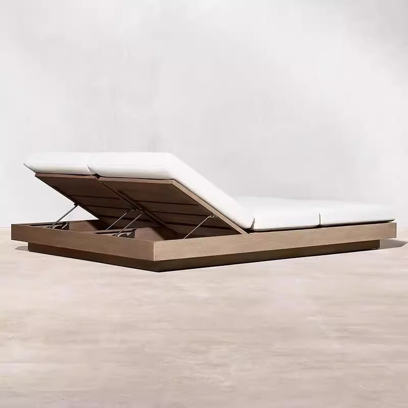 Teak Sun Lounger – Double