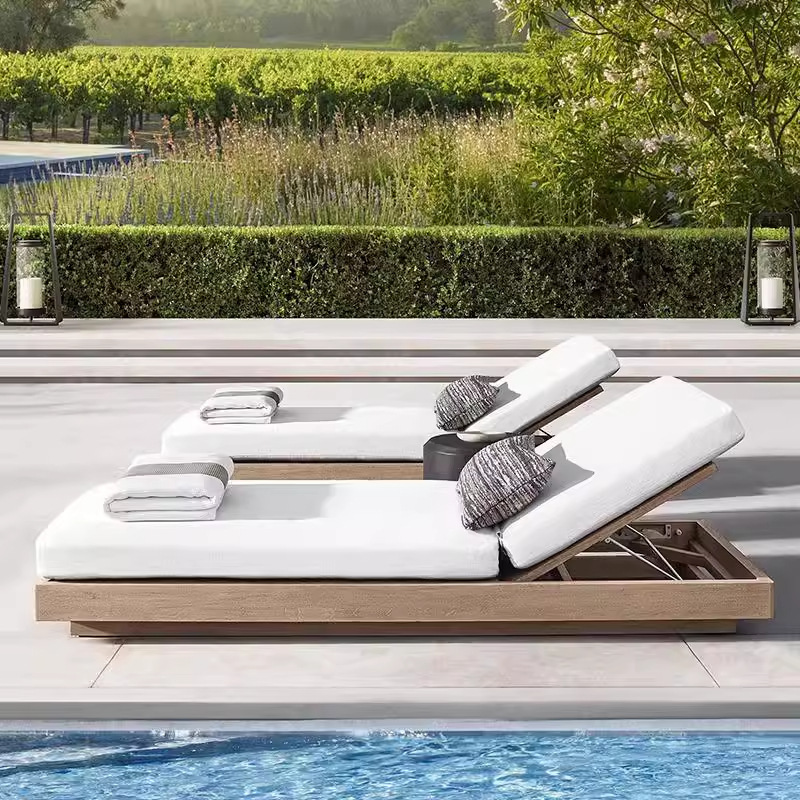 Teak Sun Lounger – Double — view 2